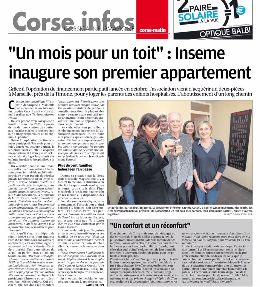 Corse Matin — 9 mai 2018